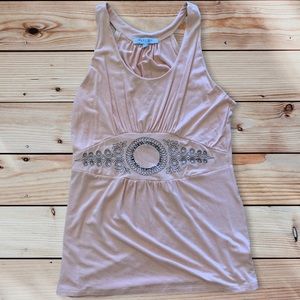 Bohemian pink tank top Medium